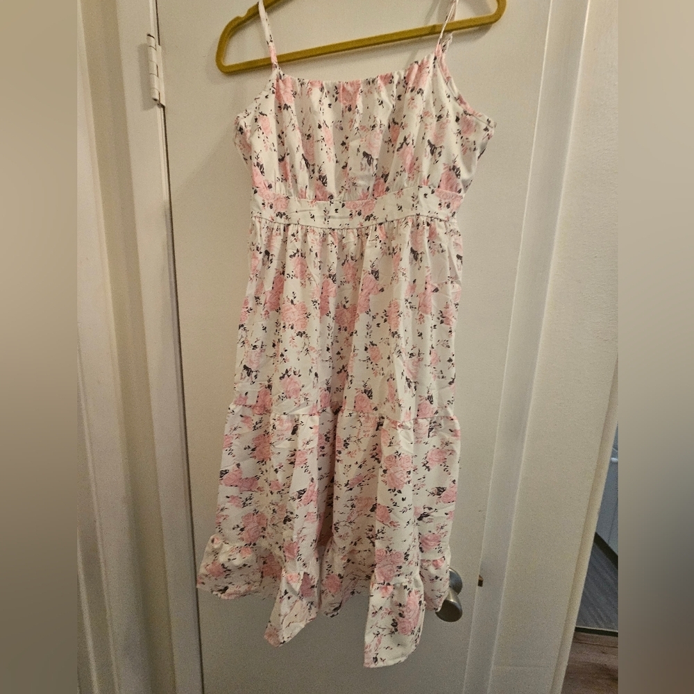 Floral Pink Ladies Sun Dress